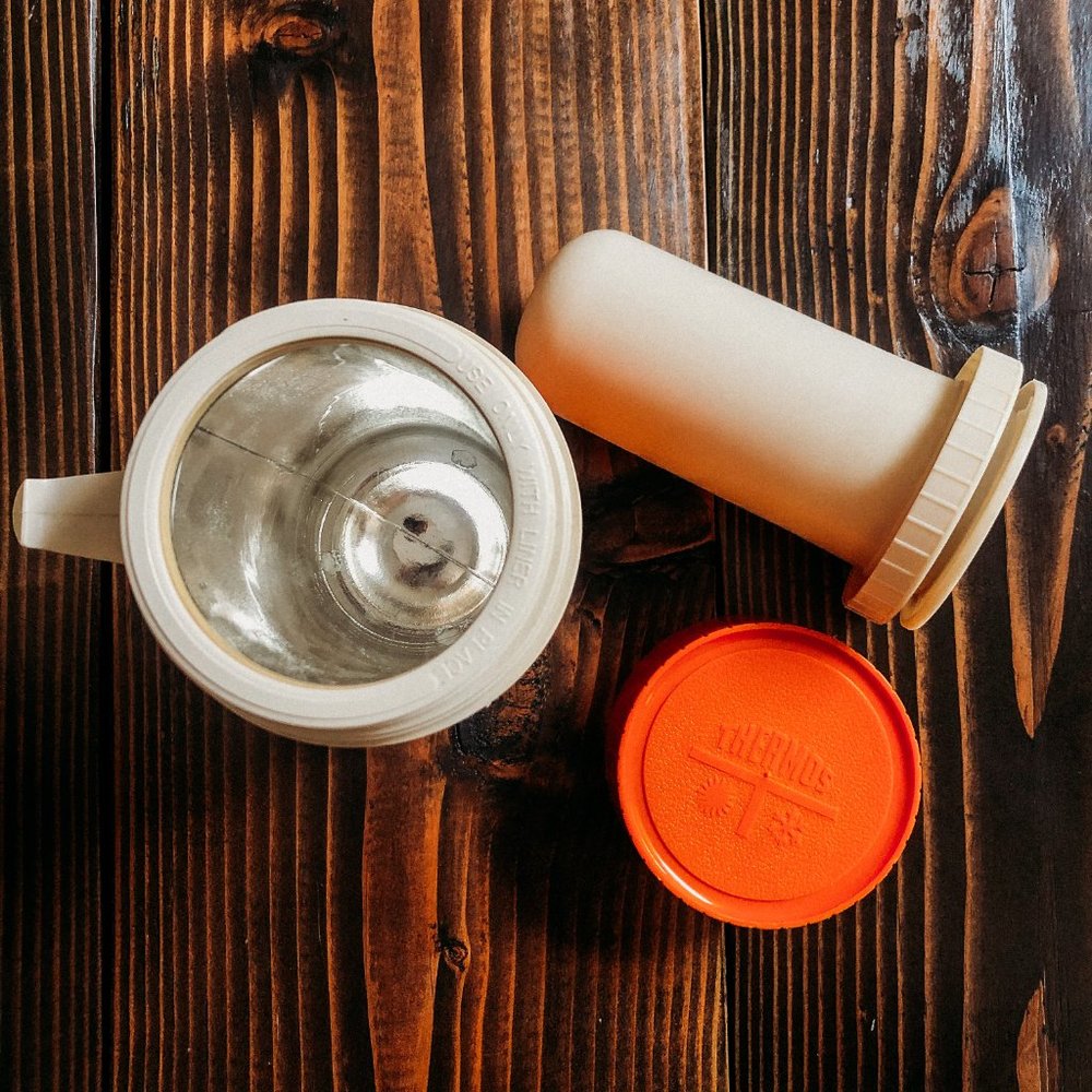 VINTAGE THERMO RETRO ORANGE ONE PINT - Picture 3 of 4